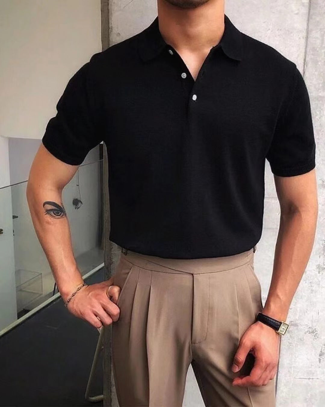 Breathable Cotton Polo Shirt For Men By Street-wave With Elegant Collar For Everyday Comfort