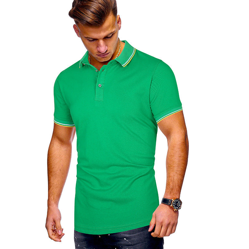 Men's Polo Shirt Breathable Cotton with Modern Accents by Streetwave, Casual Everyday Wear