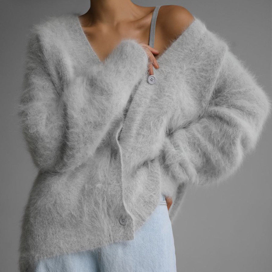 Street-wave Women's Cozy Cardigan In Soft Wool For All Day Comfort And Hypoallergenic Wear