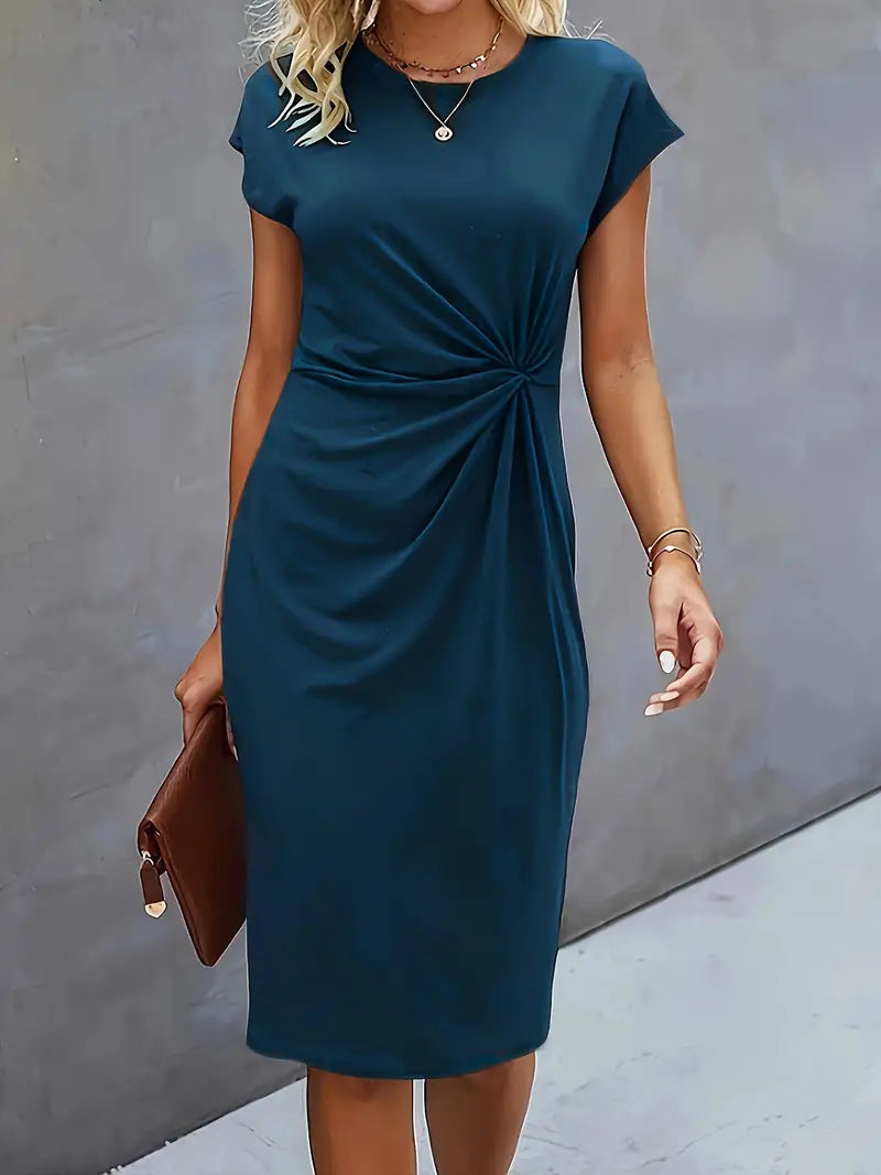 Street-Wave Bodycon Dress For Women Slim Fit Side Draping