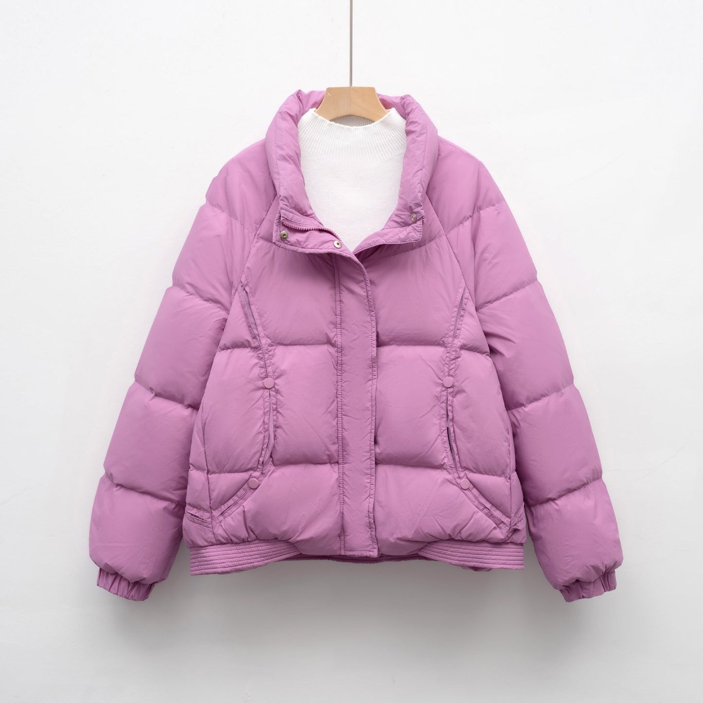 Streetwave Women Puffer Jacket With Modern Collar And Practical Pockets Cozy Insulated Winter Coat