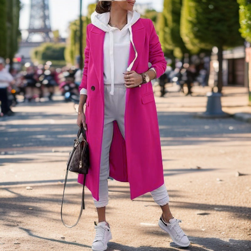 Street-wave Long Blazer For Women, Elegant Luxurious Comfort, Trendy Officewear Collection