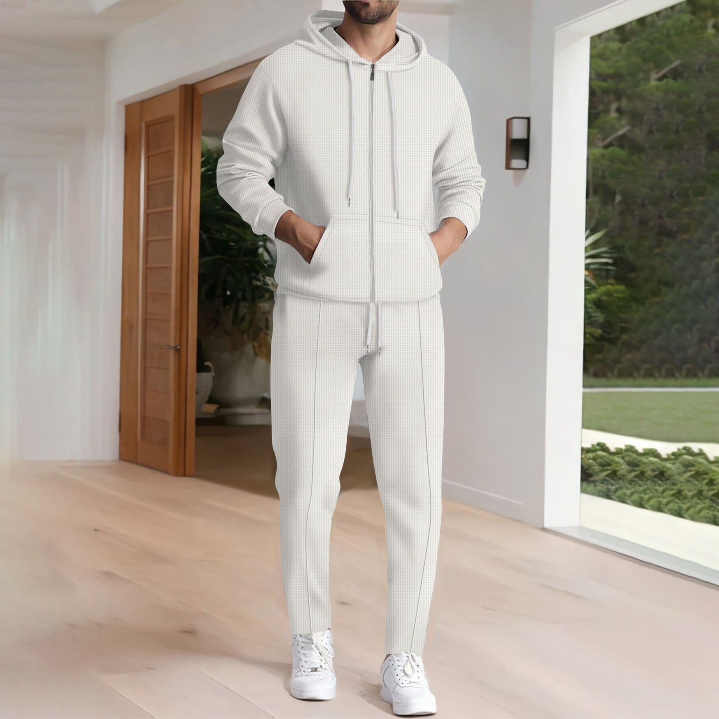 Street Wave Men's Leisure Hoodie And Jogger Set Modern Design Premium Comfort Casual Everyday Wear