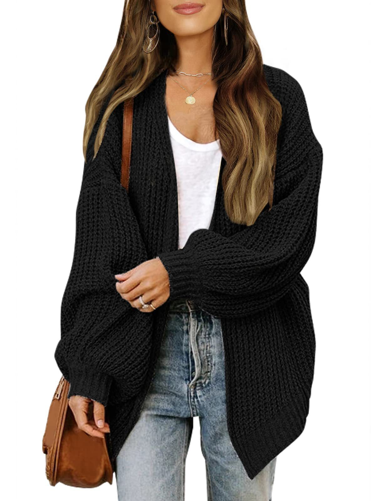 Street-wave Women's Loose-Fit Knit Cardigan Cozy Casual Essential for Women Versatile Everyday Wear