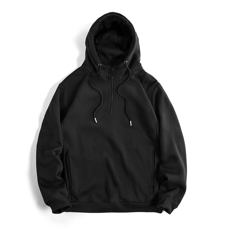 Street-Wave Womens Hoodie Half Zip With Soft Fleece Lining For Casual Everyday Wear