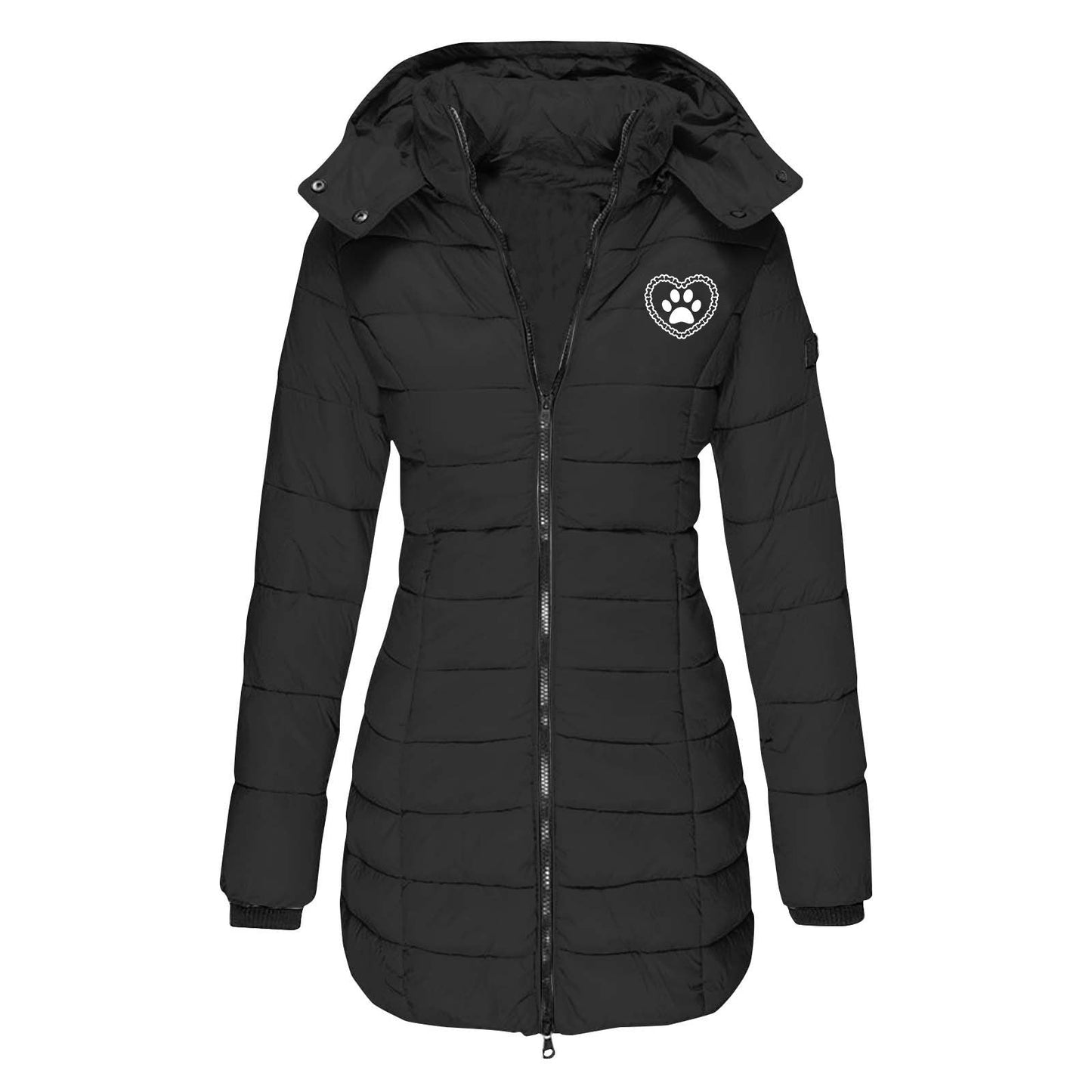 Street Wave Women's Puffer Jacket With Removable Hood Warm