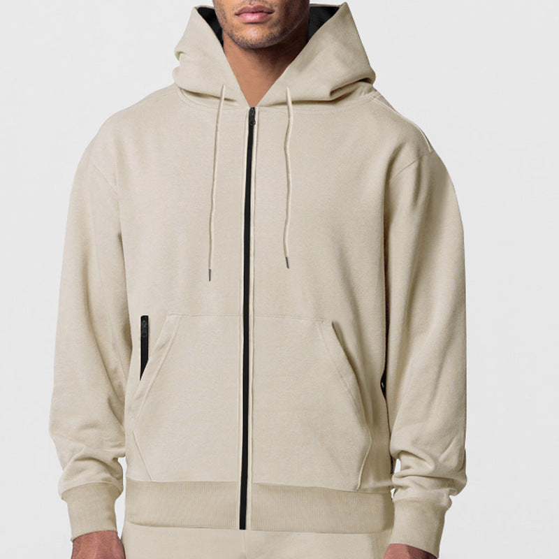 Street-wave Mens Zip Hoodie With Premium Breathable Fabric And Modern Side Pockets For Everyday Comfort