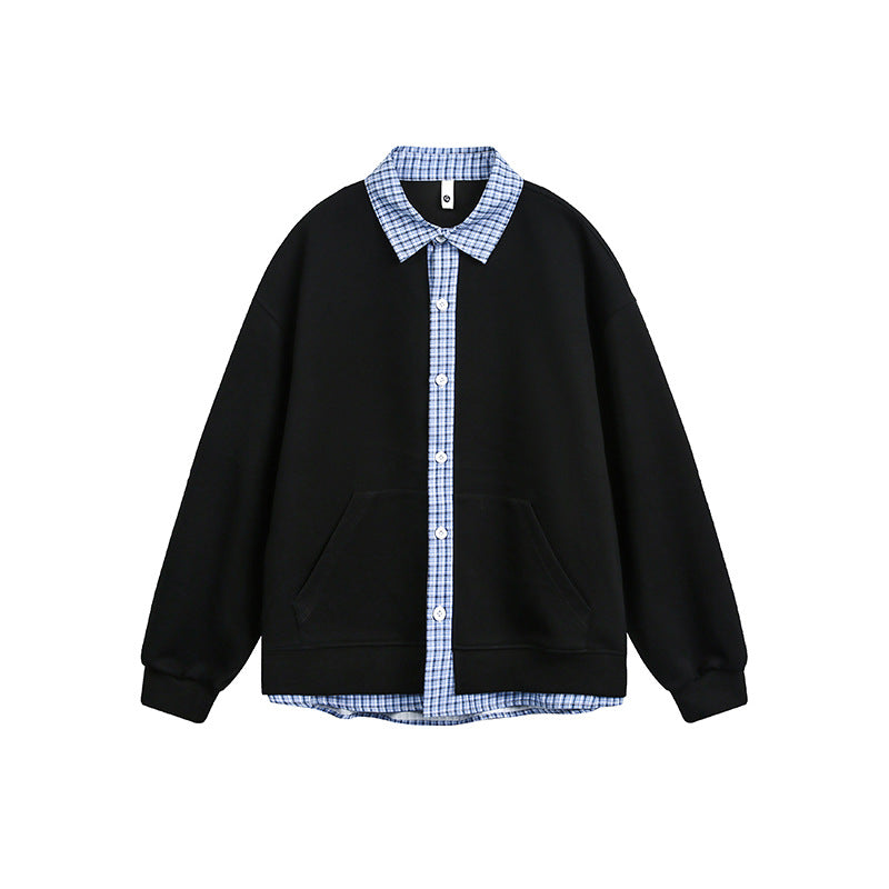Street-Wave Women's Oversized Hoodie With Shirt Collar Casual Comfort And Modern Style