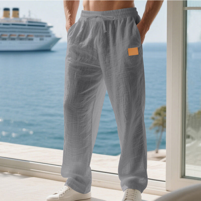 Streetwave Mens Lightweight Linen Summer Pants Breathable Comfort For Warm Weather