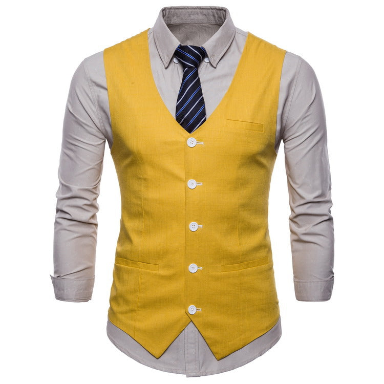 Mens Elegant Waistcoat Street-Wave With Practical Pockets And Detailed Design For Professionals