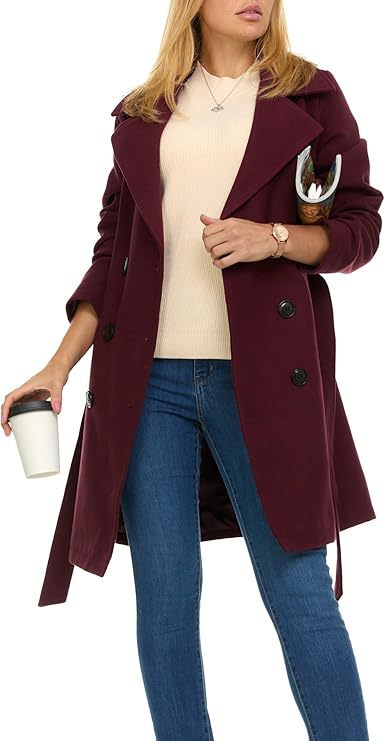 Street Wave Womens Trench Coat With Asymmetrical Hem And Wide Collar For Chic City Style