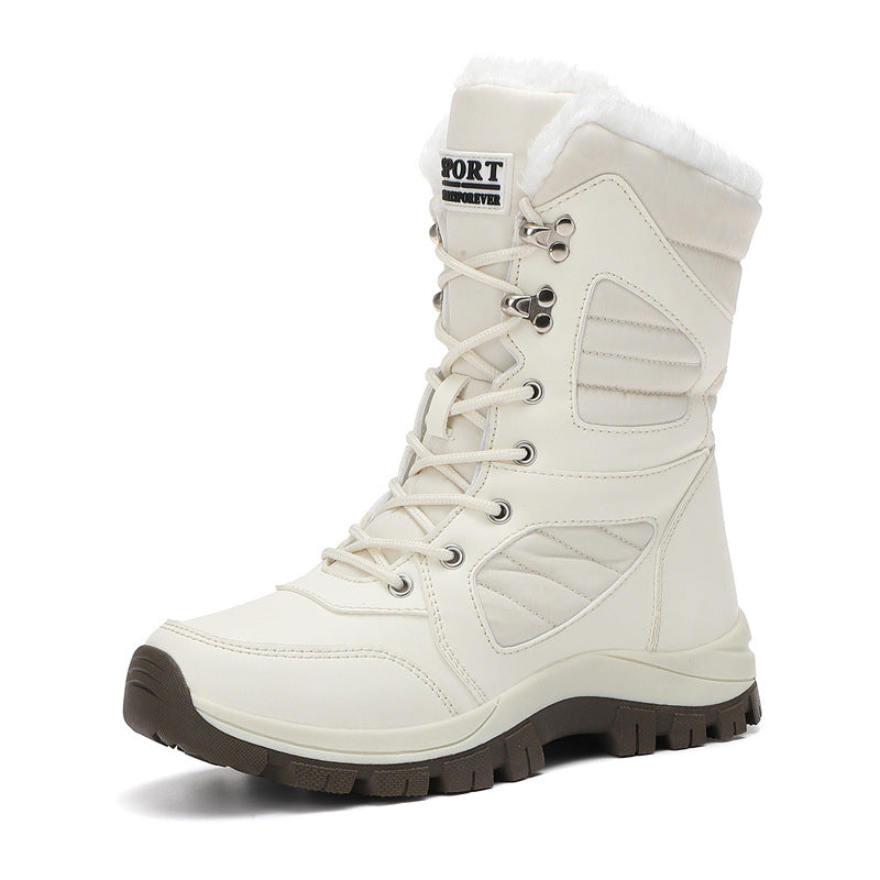 Street-wave Made-To-Measure Women's Winter Boots With Warm Fur Lining And Rugged Sole