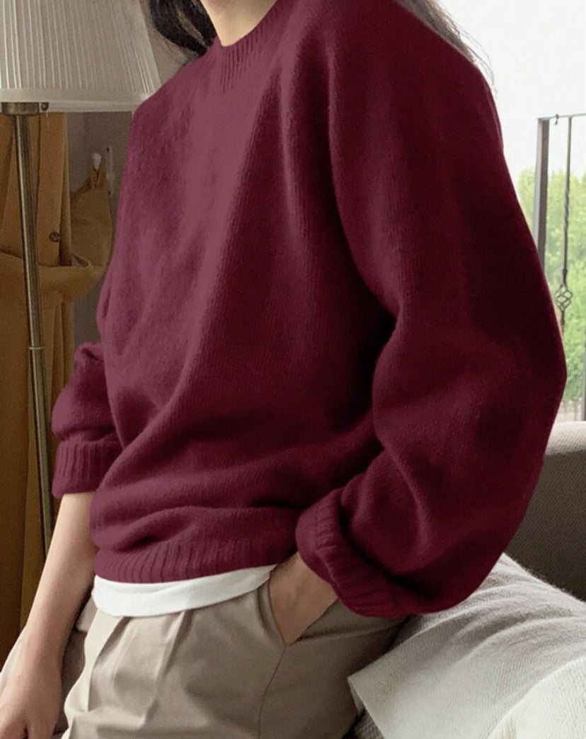 Street Wave Womens Cozy Roundneck Pullover In Soft Breathable Knit Fabric For Everyday Comfort