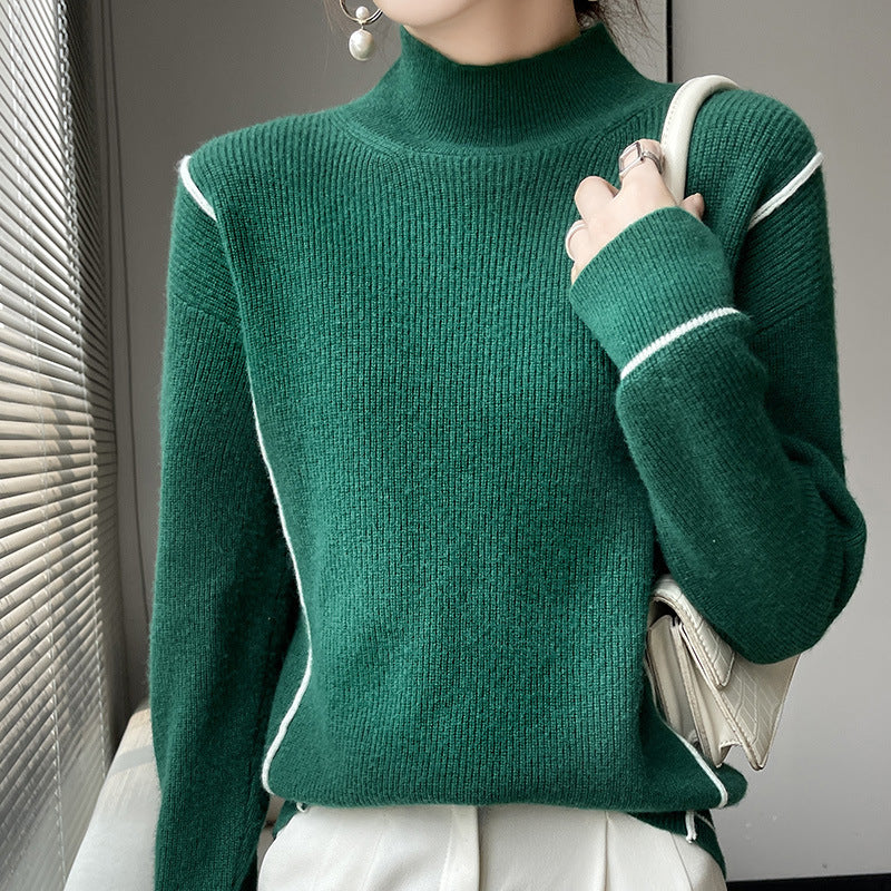Street Wave Elegant Minimalist Turtleneck Sweater For Women Cozy Timeless Wardrobe Essential