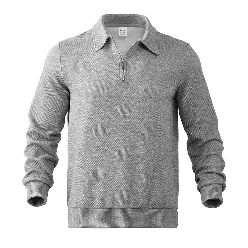 Street Wave Mens Fleece Pullover With Structured Texture For Men And Modern Contrast Details