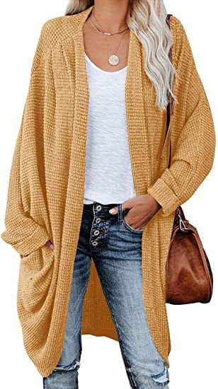 Streetwave Casual Knit Cardigan For Women Cozy Oversized Drape Front Essential Wardrobe