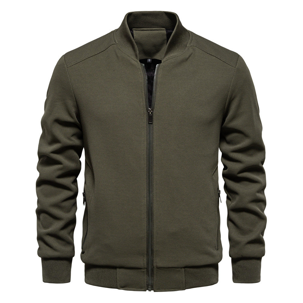 Street-Wave Mens Autumn Jacket Versatile Comfort With Zipper Pockets For The Modern Man