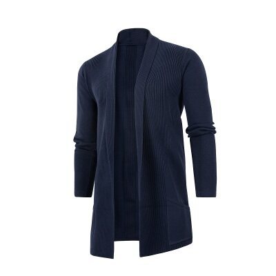 Mens Open Front Cardigan With Pockets Streetwave Cozy Layering Knitwear For Men Everyday