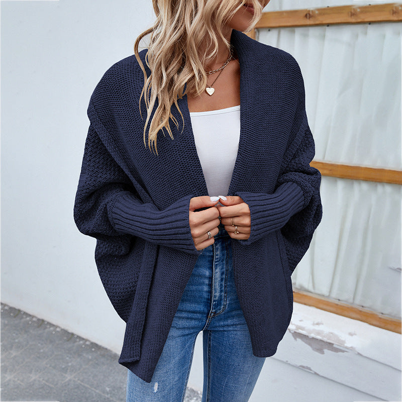 Streetwave Womens Knit Cardigan Open Front With Voluminous Sleeves For Everyday Comfort and Style