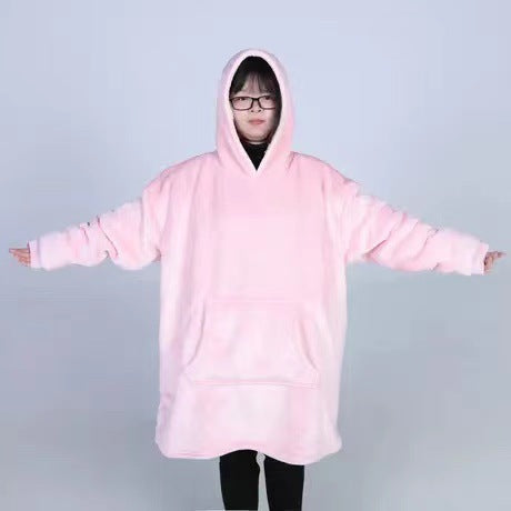 Street-Wave Women's Oversized Fleece Hoodie Blanket With Pockets Cozy Comfort For Lounge
