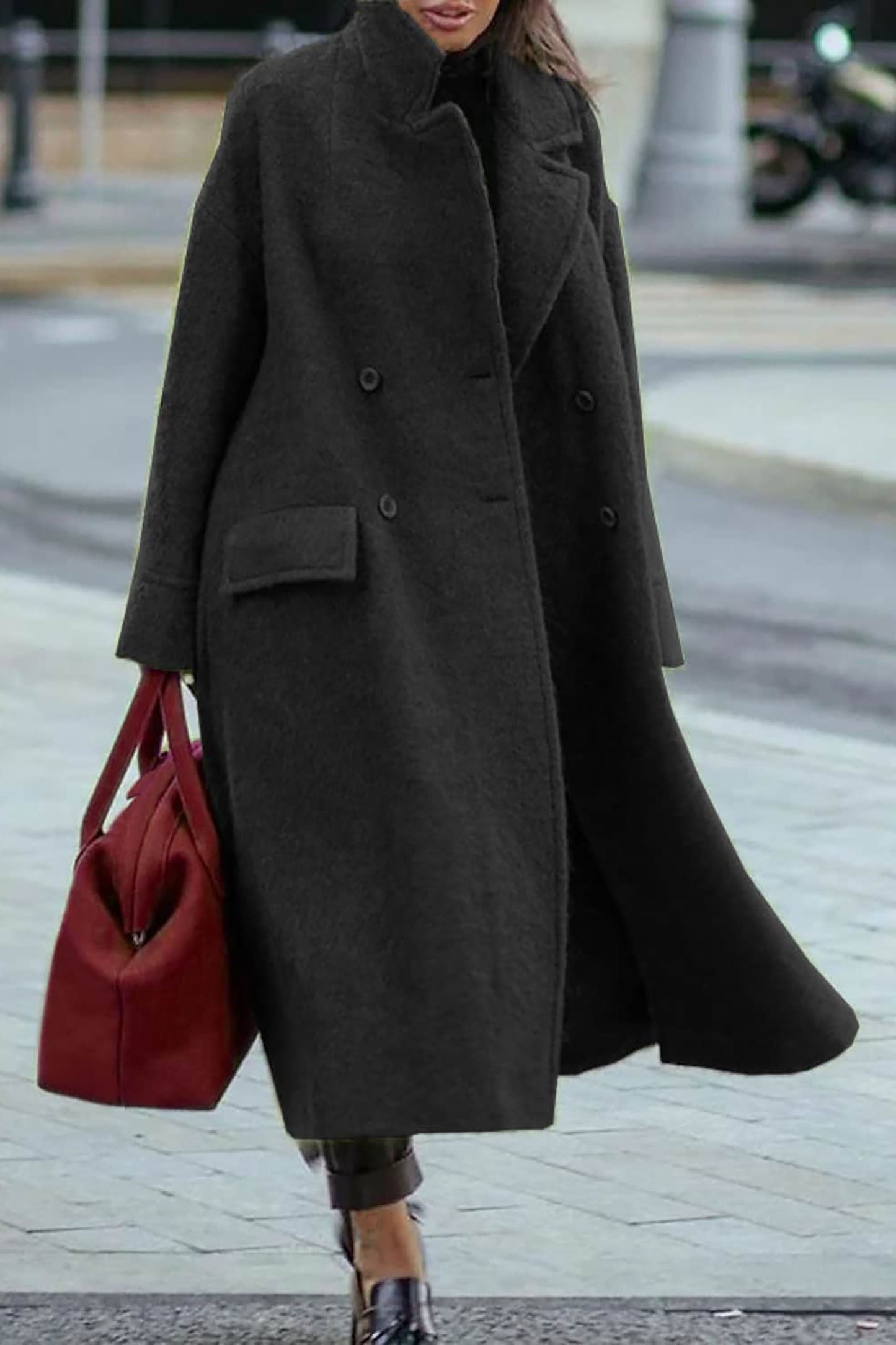 Street-Wave Teddy Coat For Women Long Double-Breasted Warmth And Luxury Effortlessly Chic Outerwear