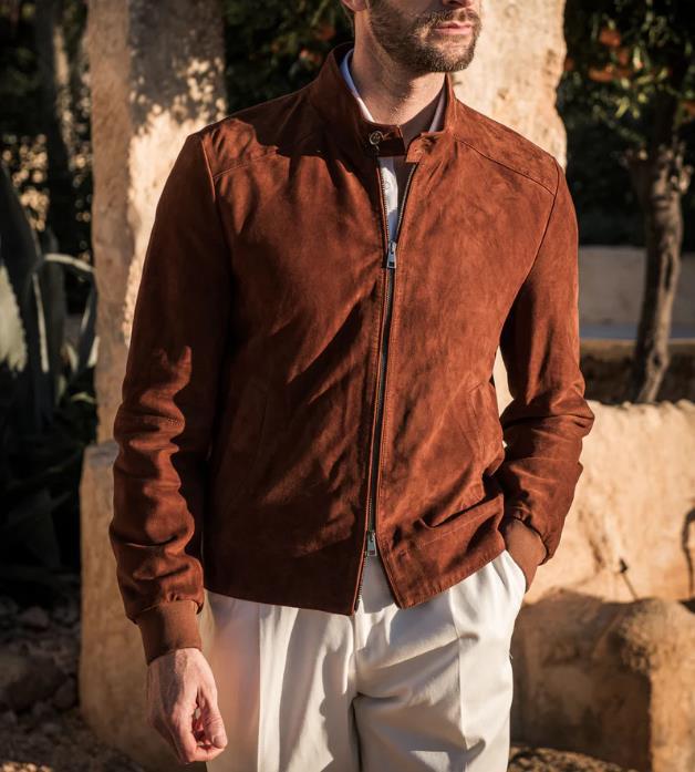 Street Wave Men's Luxurious Suede Jacket For Style Conscious Professionals And Trendsetters