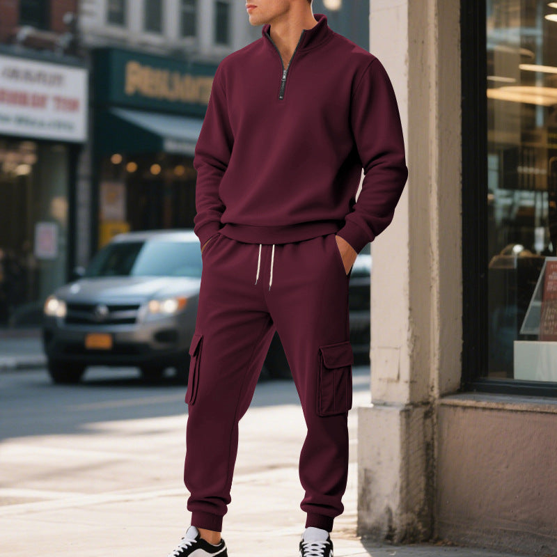 Street-wave Men's Sporty Leisure Set With Practical Pockets All Day Comfort Urban Style