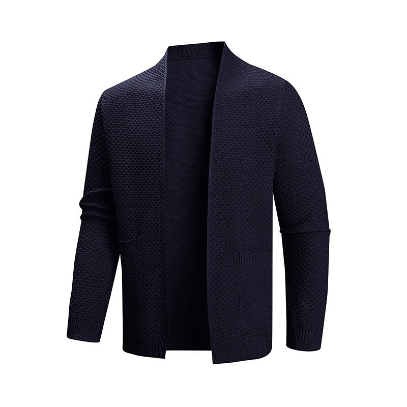 Streetwave Premium Mens Cardigan With Modern Textured Pattern And Practical Pockets For Men