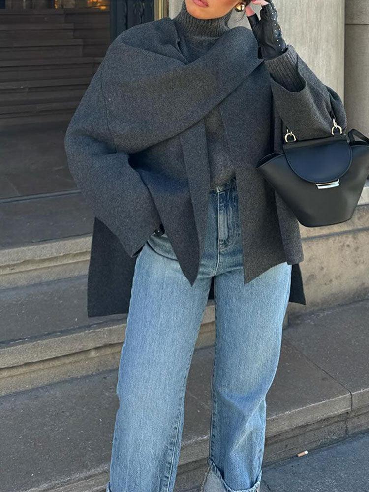 Street-Wave Oversize Wool Coat For Women Timeless Elegant Warmth And Everyday Comfort