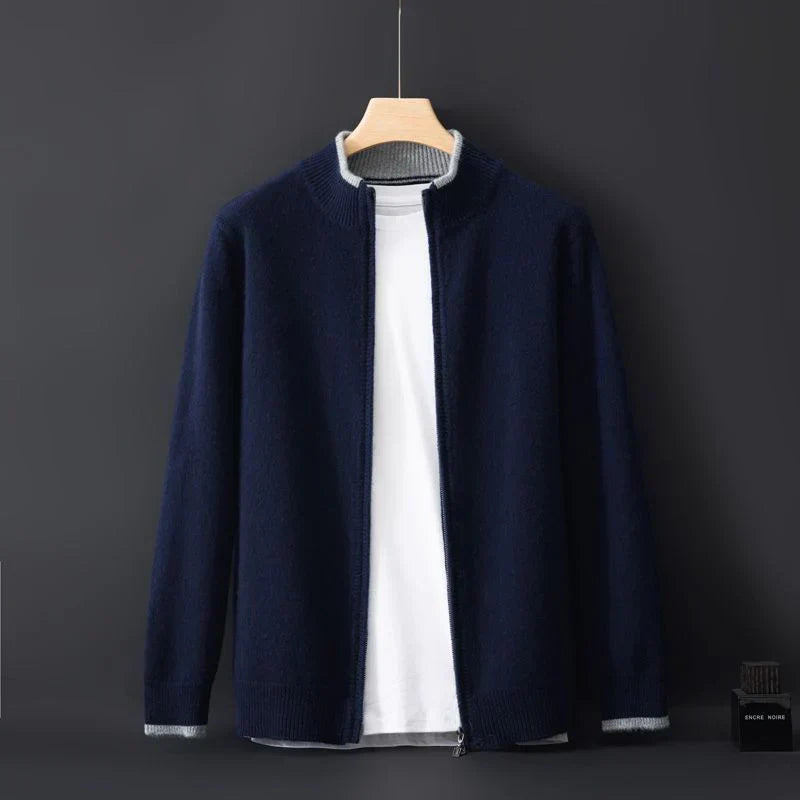 Street-Wave Wool Zip Up Sweater Unisex Cozy Warmth For Cooler Weather