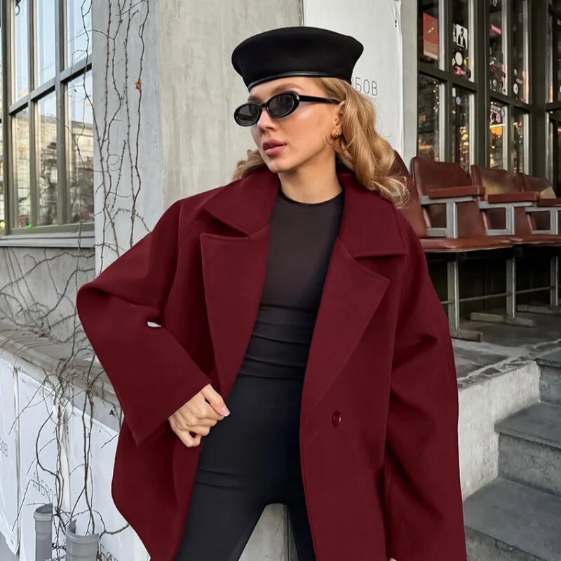Street-Wave Womens Wrap Jacket In HighQuality Soft Material With Tailored Belt For A Flattering Silhouette