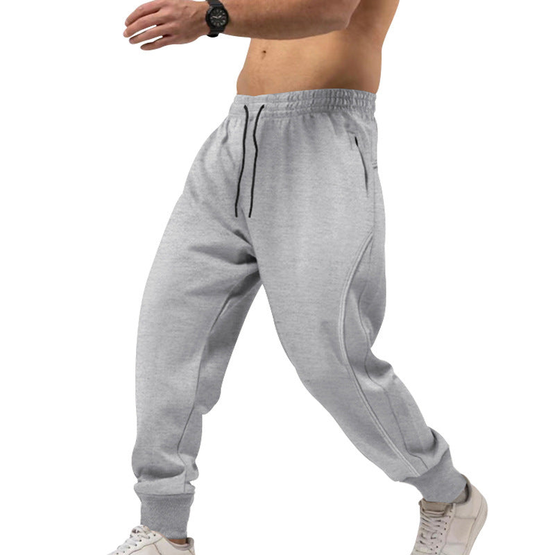 Street-Wave Men Jogging Pants With Elastic Waistband And Pockets Breathable Moisture-Wicking