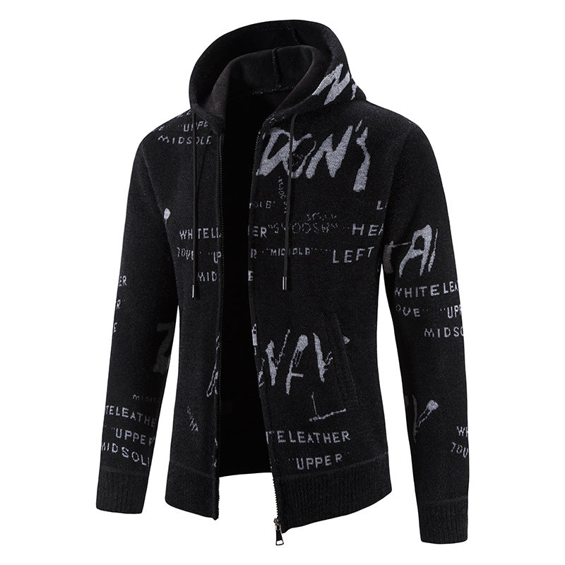 Streetwave Mens Fashion Hoodie Jacket With Creative Print For Stylish Comfort All Day