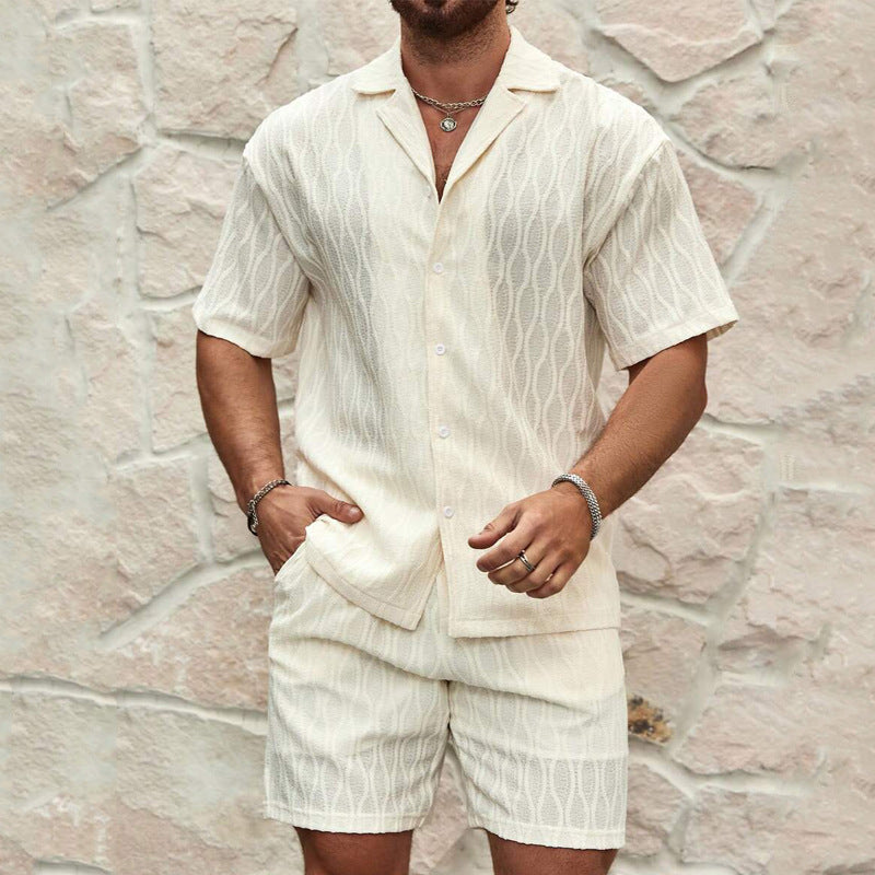 Street-Wave Men Lightweight Cotton Shorts Set Relaxed Fit