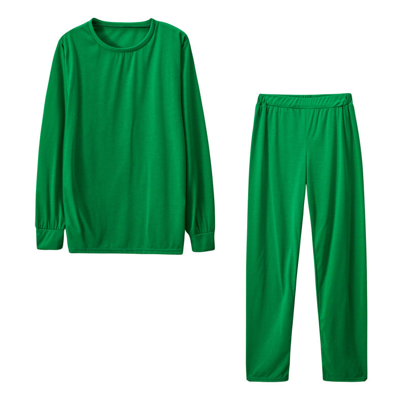 Street-wave Women's Long Sleeve Pajama Set With Elastic Pants Cozy Breathable Sleepwear