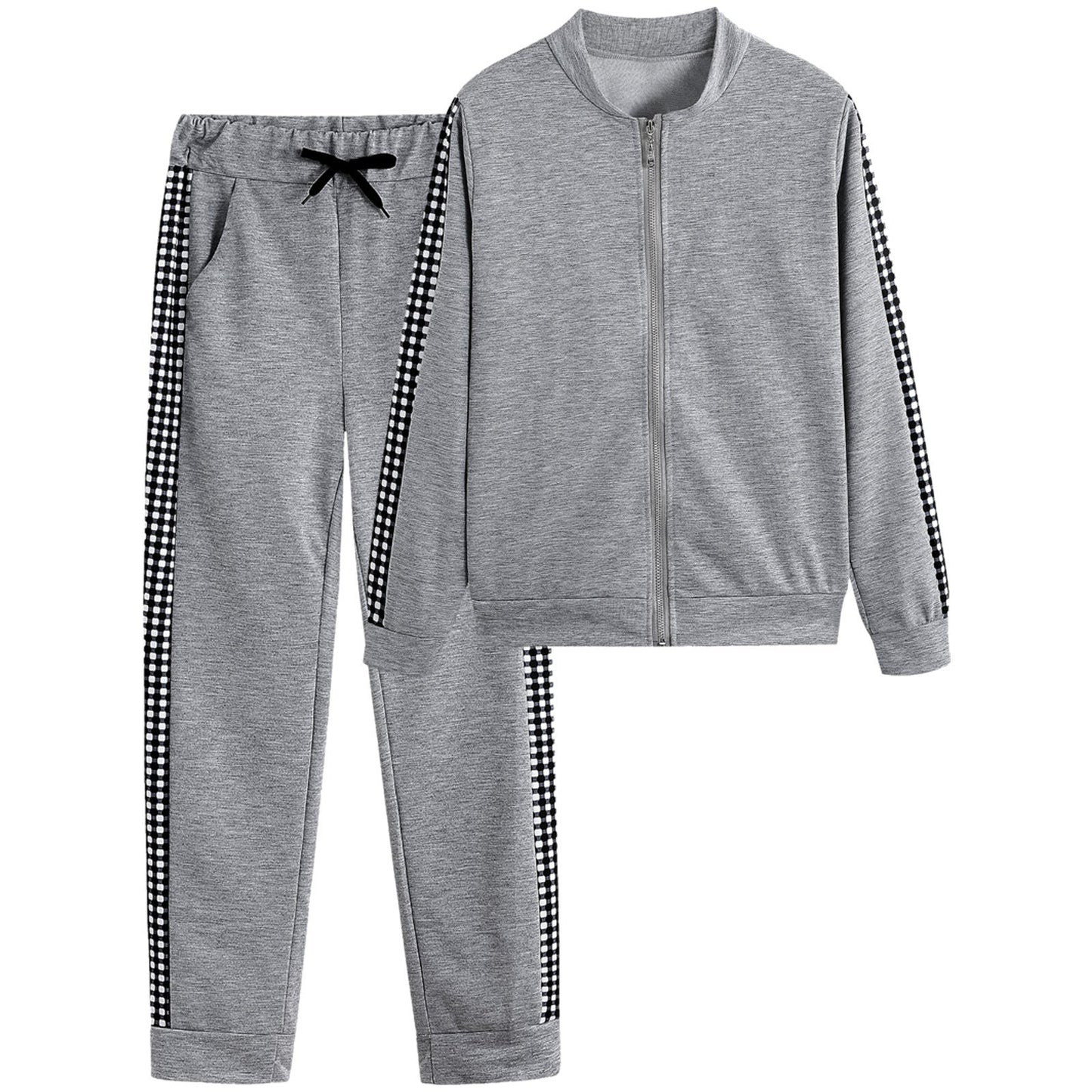 Womens Tracksuit Street-Wave Elastic Waistband With Stylish Elements For Active Women Comfort Set
