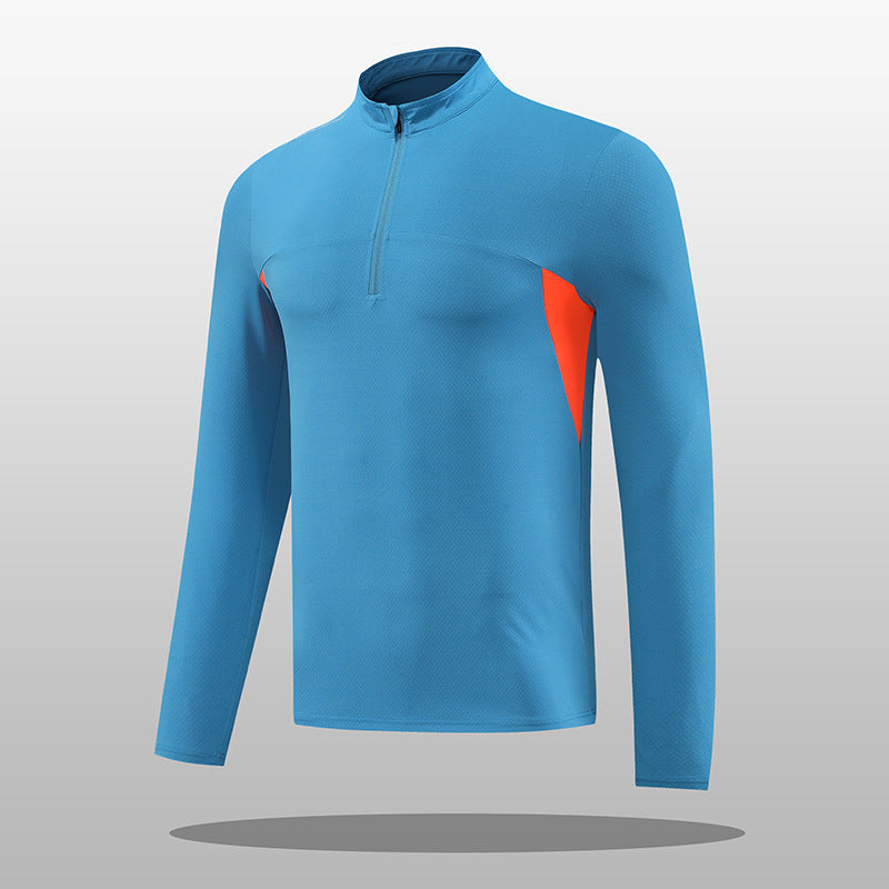 Street-Wave Men's Functional Thermal Shirt With Stand Collar Zip - Breathable Moisture-Wicking For Active Men