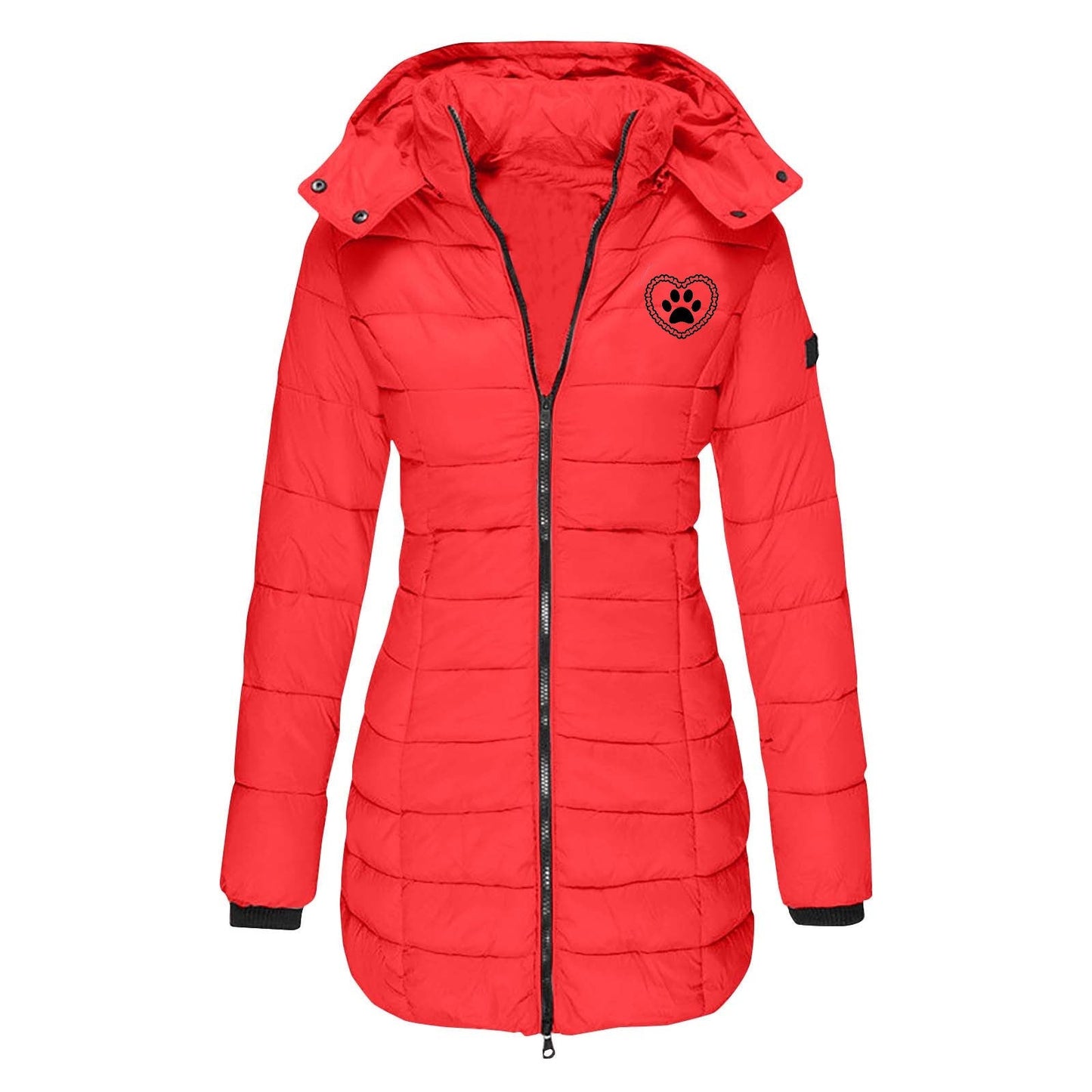 Street Wave Women's Puffer Jacket With Removable Hood Warm