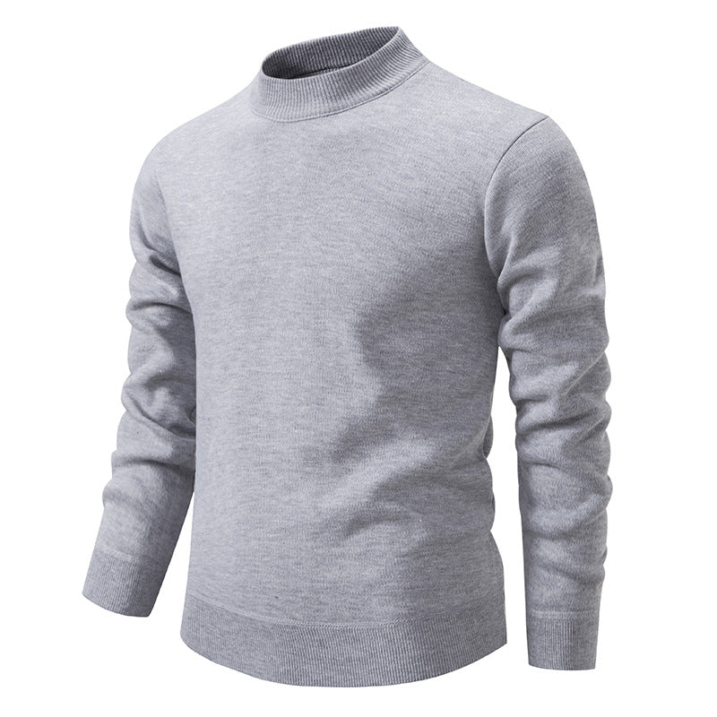 Men's Premium Knit Pullover With Modern Stand Collar By Street-wave For Everyday Style And Warmth
