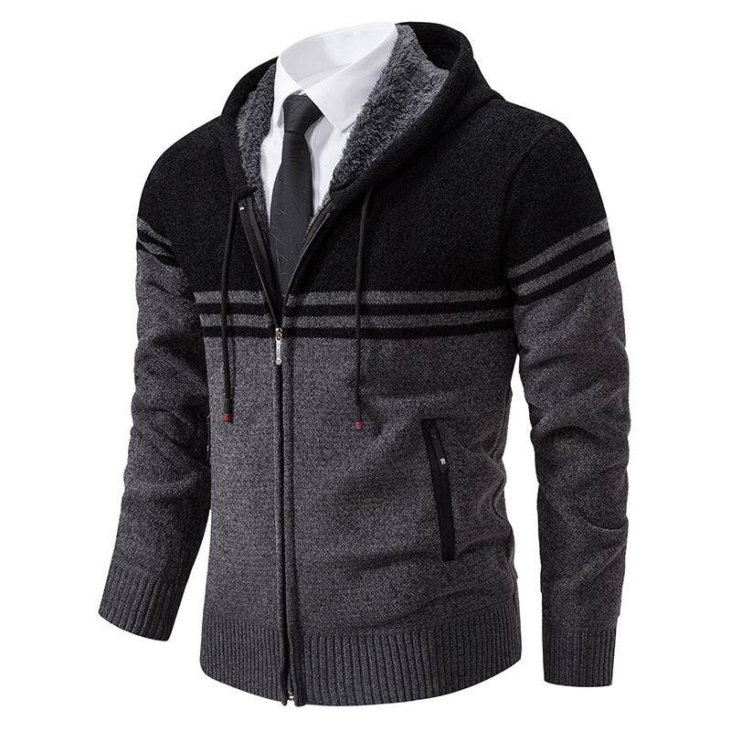 Street-wave Mens Hooded Jacket With Structured Design For Everyday Style And Comfort