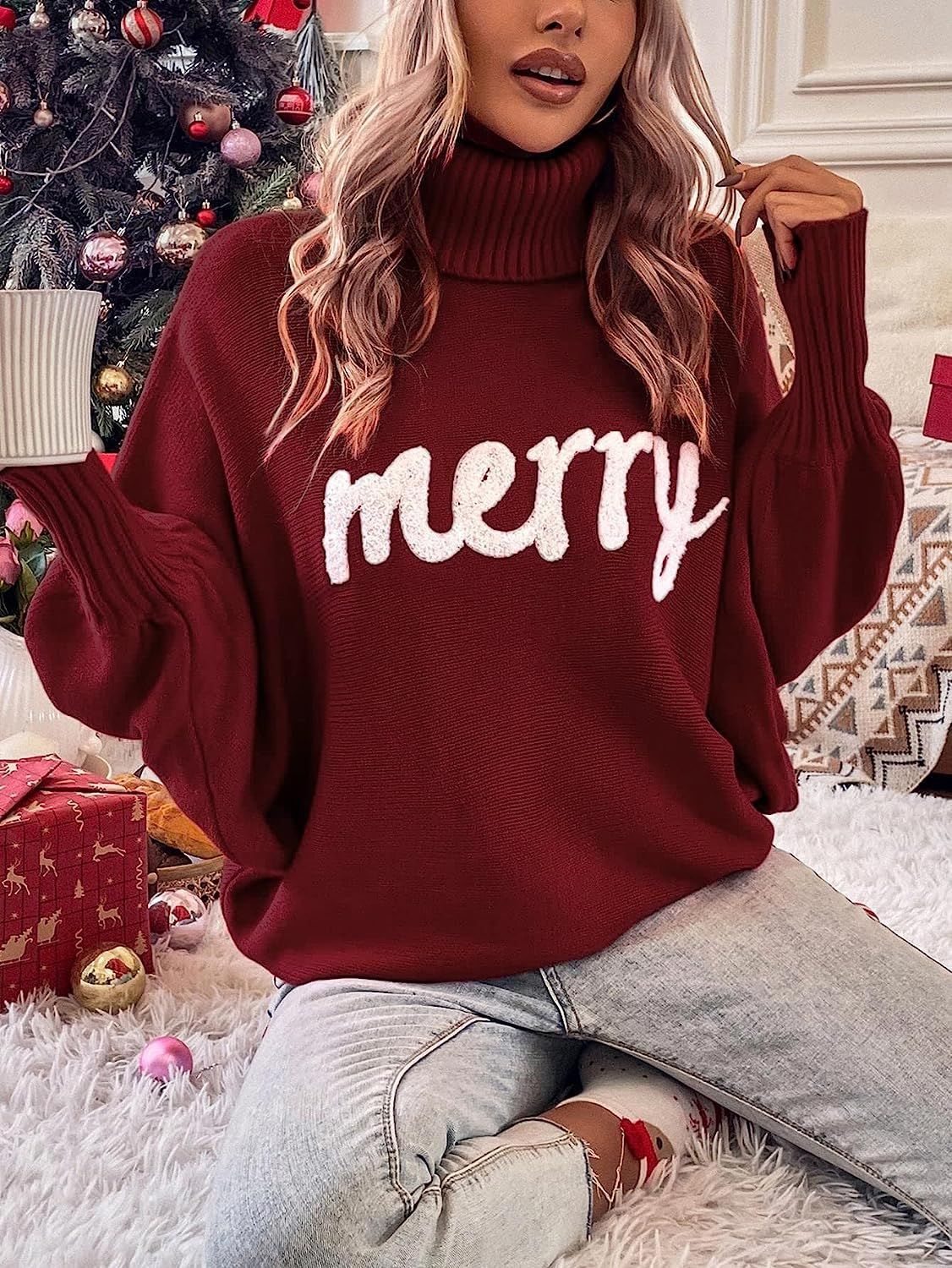 Street-wave Womens Oversized Turtleneck Sweater For Winter Warmth And Cozy Comfort