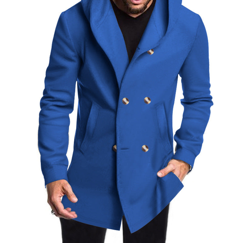 Streetwave Mens Fashion Hooded Coat With Flared Cut Stylish Urban Outerwear For Men