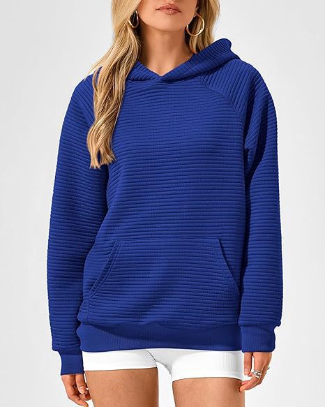 Street-Wave Womens Hoodie Sweatshirt Structured Textured Fabric Cozy All Day Comfort For Women