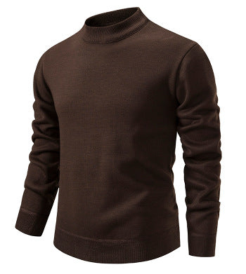 Men's Premium Knit Pullover With Modern Stand Collar By Street-wave For Everyday Style And Warmth