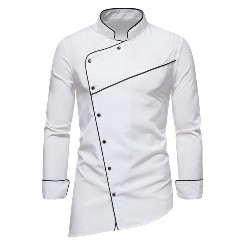 Street-Wave Mens Chef Jacket With Modern Accents And Professional Cut Ideal For Chefs And Culinary Enthusiasts