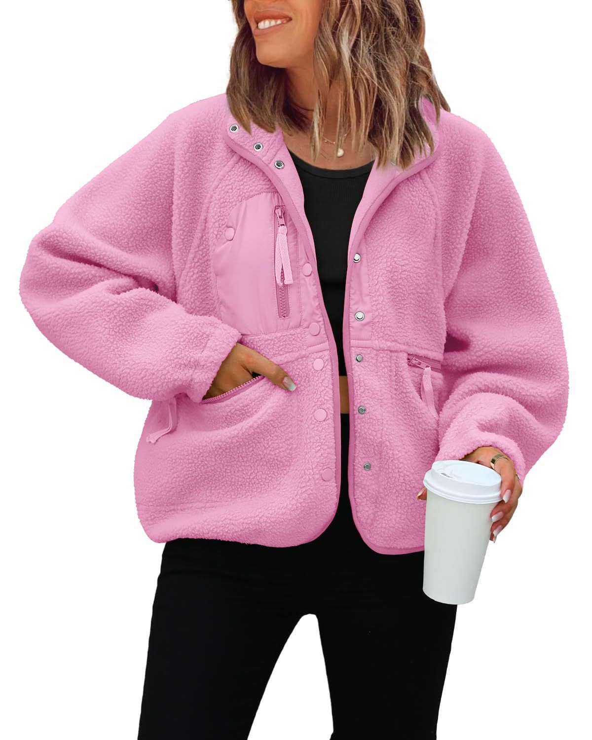 Street-Wave Cozy Fleece Jacket For Women With Practical Pockets And Warmth Soft Lined Comfort