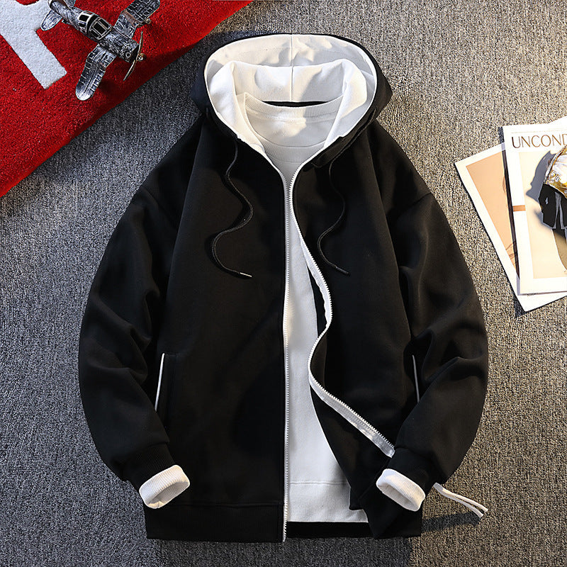 Streetwave Mens Hooded Jacket With Contrast Details For Modern Streetwear Style Essentials