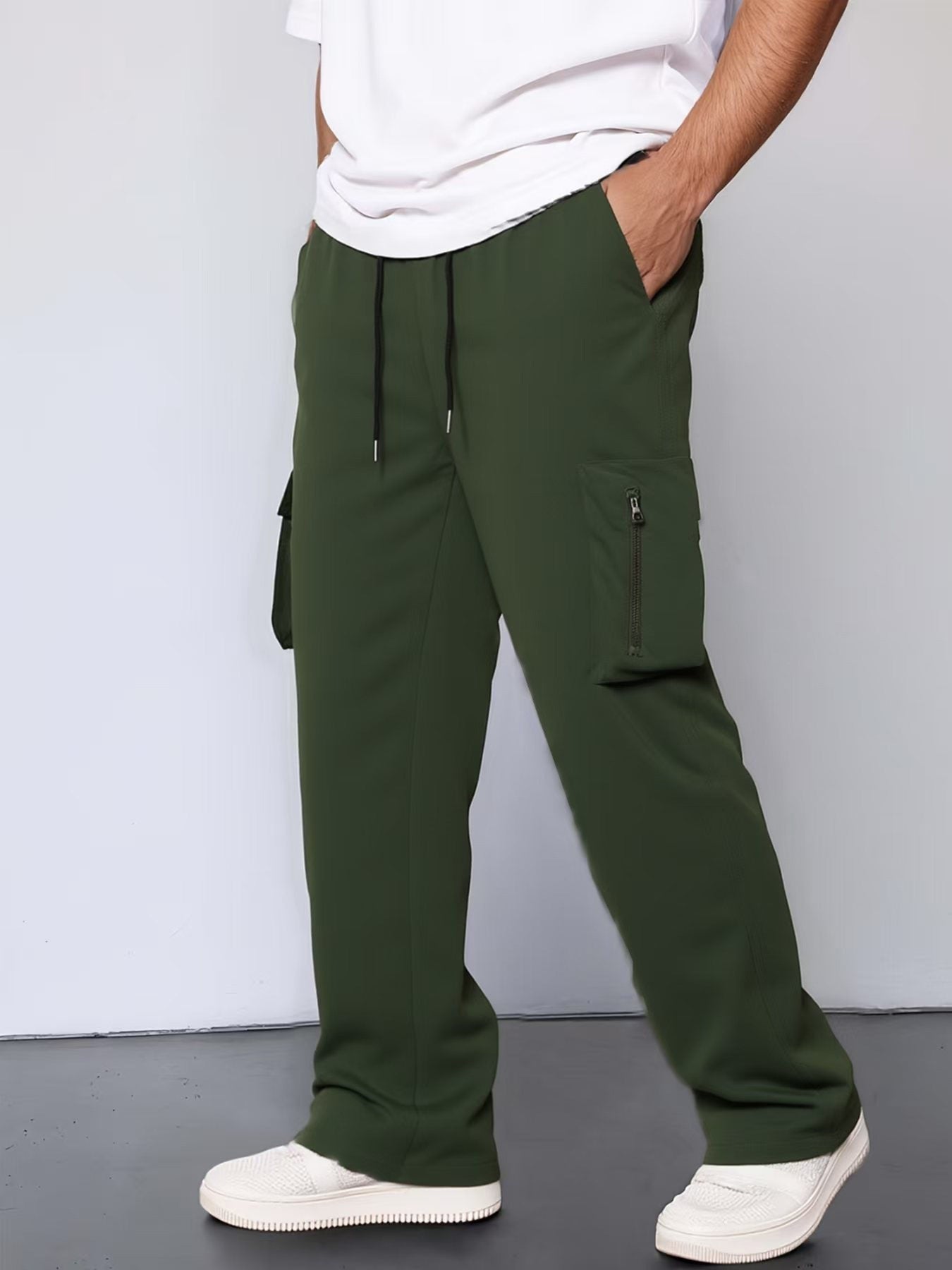Streetwave Mens Cargo Pants With Functional Pockets And Adjustable Waistband For Active Men