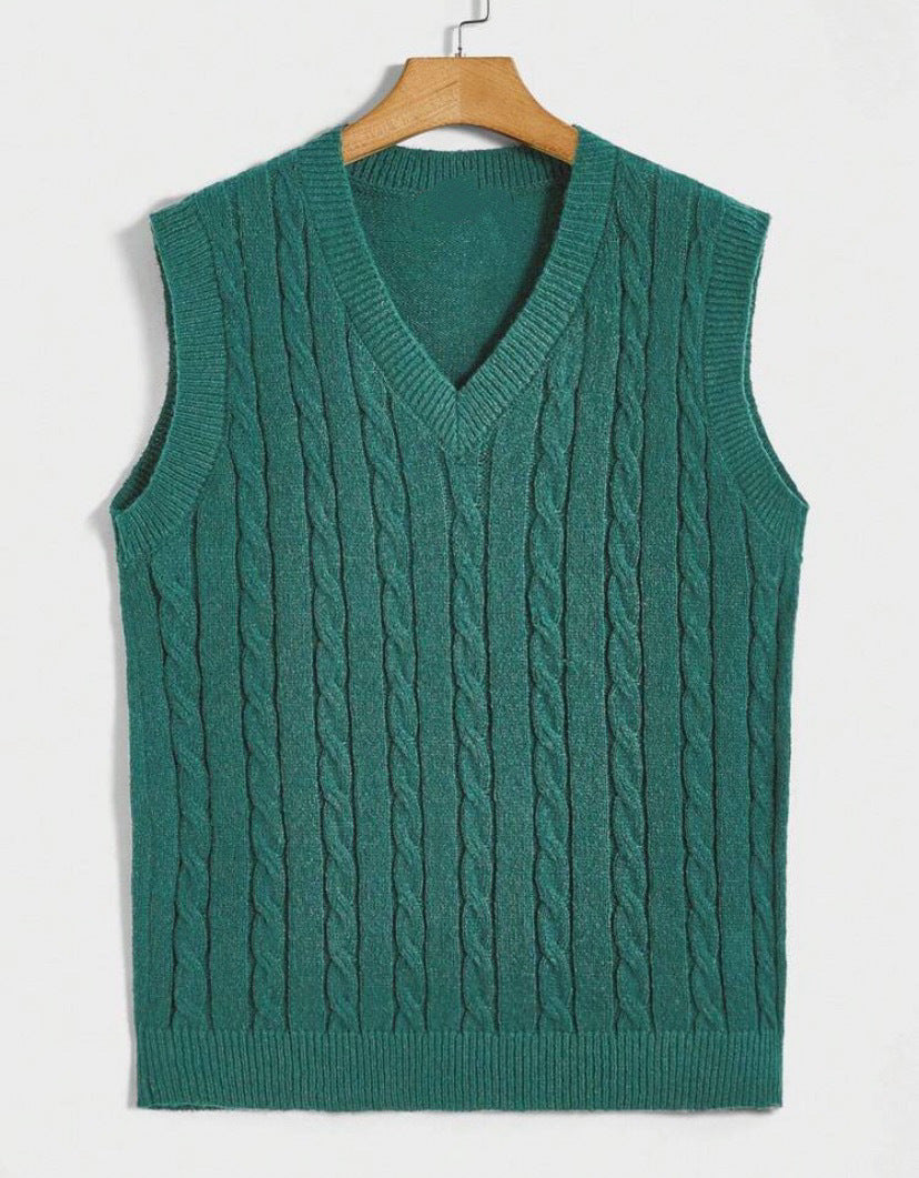 Street-Wave Womens Cable Knit Vest With V-Neck For Women Soft Cotton Blend Versatile Layering