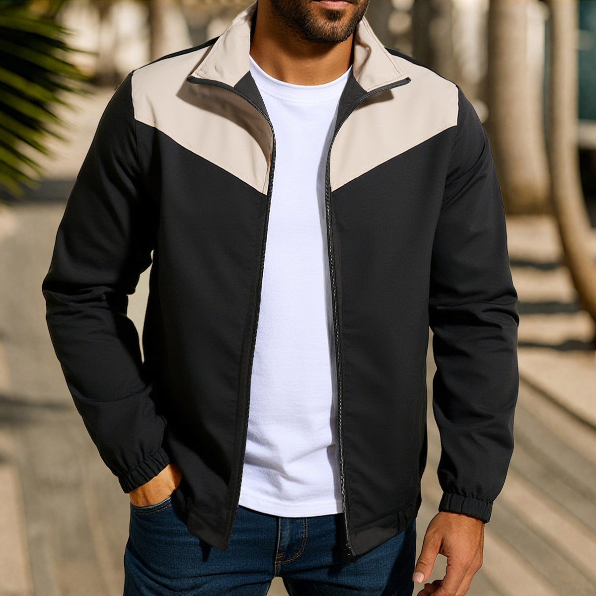 Street-Wave Men's Sport Jacket With Modern Cut And Breathable Comfort For Urban Adventurers